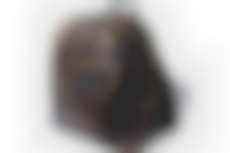 leather camo backpack