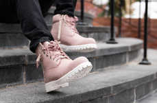 Pastel Pink Work Boots
