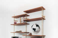 Modular Brass Shelving