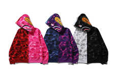 Split-Panel Camouflage Hoodies