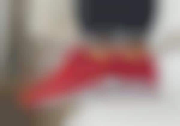 Streamlined Crimson Sneakers