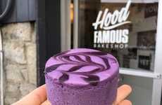 Purple-Hued Cheesecakes