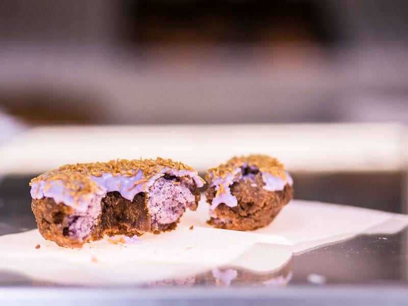 Colorful Ube Donuts