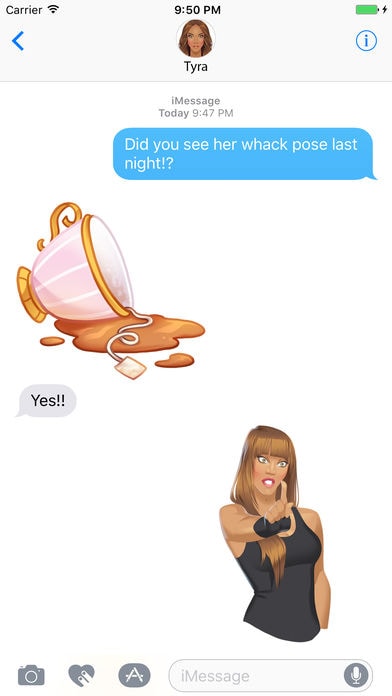 Supermodel-Themed Messaging Stickers