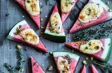 Cheesy Watermelon Pizzas