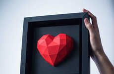 Framed Origami Hearts