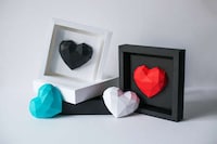 Framed Origami Hearts Image 2
