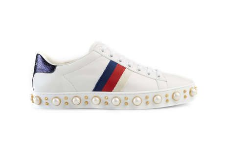 Pearl-Studded Sneakers