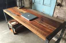 Weathered Reclaimed Wood Desks
