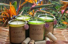 Upcycled Wine-Scented Candles