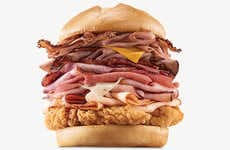 Fish Filet-Topped Meat Sandwiches