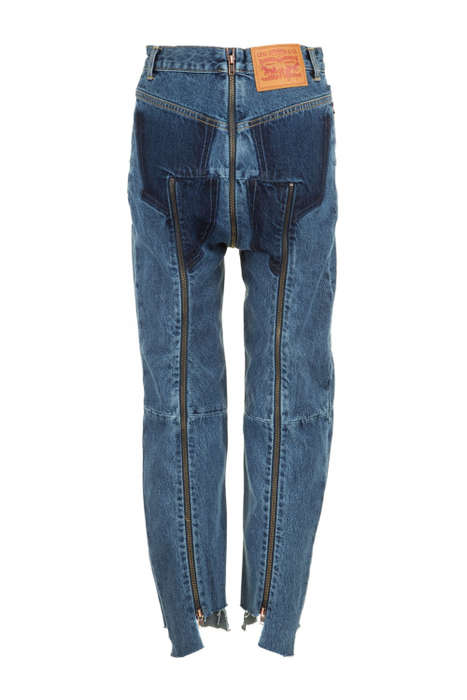 Zipper-Heavy Denim Fashion