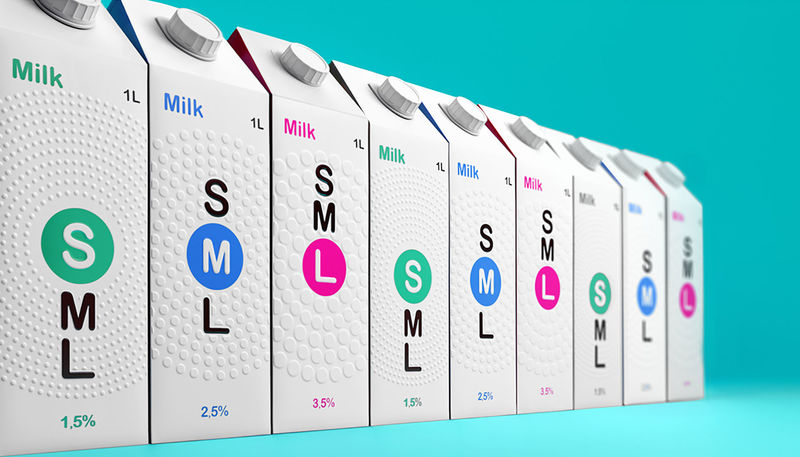 Clothing Size-Inspired Dairy Branding