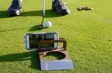Wooden Golfer Camera Holders