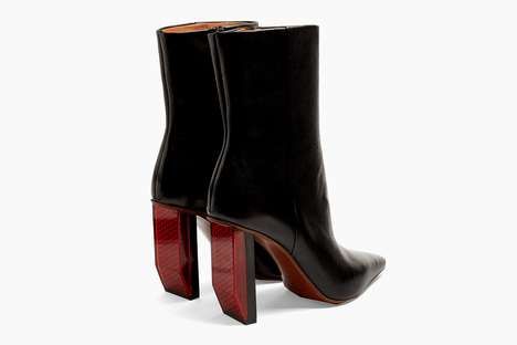 Reflector-Heel Ankle Boots