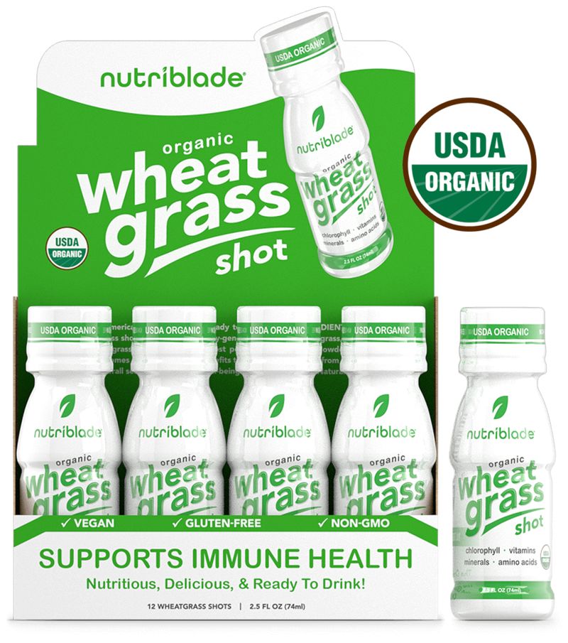 Prepackaged Wheatgrass Shots