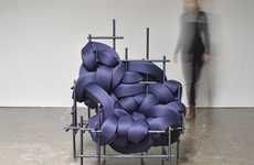 Abstract Interwoven Cushion Chairs