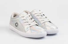 Iridescent Leather Sneakers