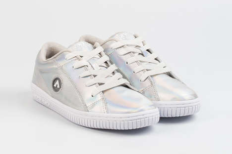 Iridescent Leather Sneakers