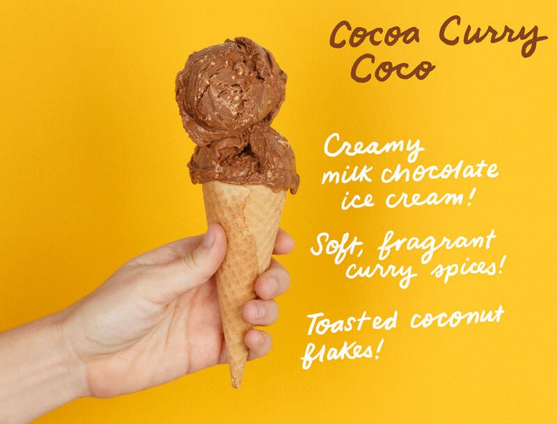 Cocoa Curry Ice Creams