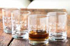 GPS Coordinates Rocks Glasses