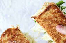 Gourmet Green Grilled Cheeses