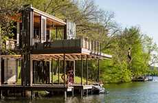Salvaged Wooden Boathouses