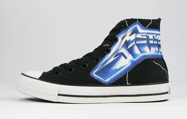 Rockstar Sneakers Converse Designs Metallica and AC DC Trainers for Rock Series