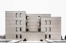 Crosshatched Concrete Balconies