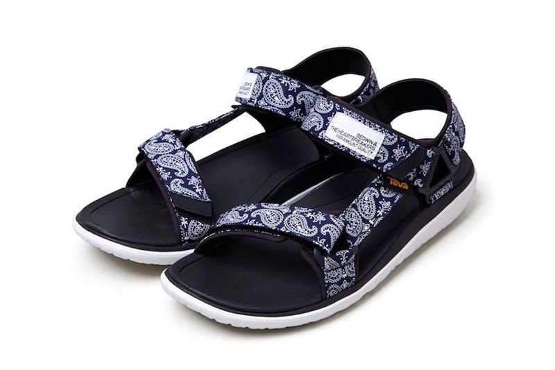 Masculine Bandanna-Print Sandals