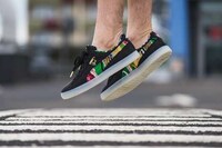 Colorful Knit-Accent Sneakers Image 4