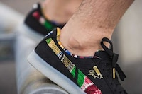 Colorful Knit-Accent Sneakers Image 5