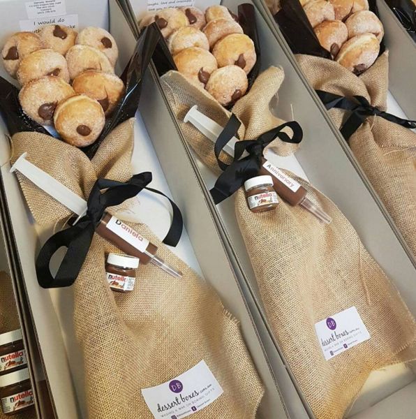 Choco-Hazelnut Donut Bouquets