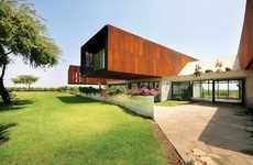 Cantilevered Corten-Clad Constructs