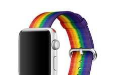 Rainbow-Striped Smartwatch Bands