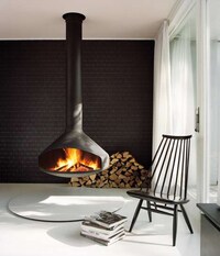 Sculptural Suspended Fireplaces Image 2