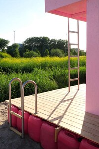 Satirical Pink Lifeguard Stands Image 8