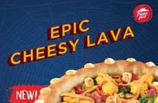 Cheesy Lava Crust Pizzas