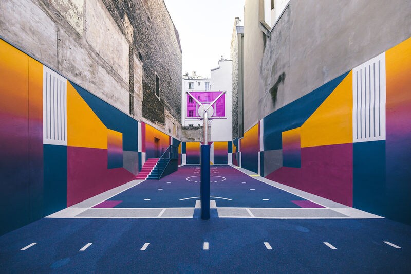Vivid Co-Branded Basketball Courts