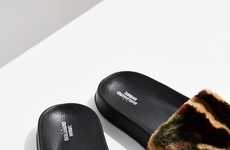 Furry Camouflage Sandals