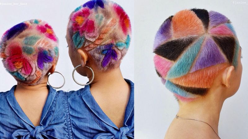Rainbow Hair Carvings
