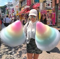 Oversized Rainbow Cotton Candy Image 5
