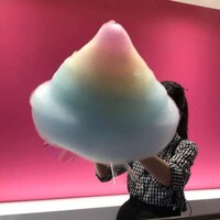Oversized Rainbow Cotton Candy Image 6