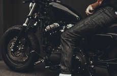 Abrasion-Resistant Biker Jeans