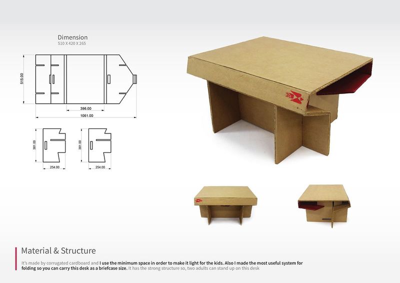Foldable Cardboard Desks