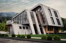 Asymmetrical Sloped Roof Homes