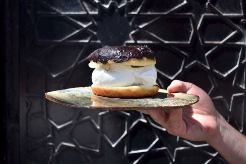 Special Gelato Donut Sandwiches