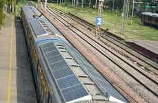 Solar Panel-Sheathed Trains