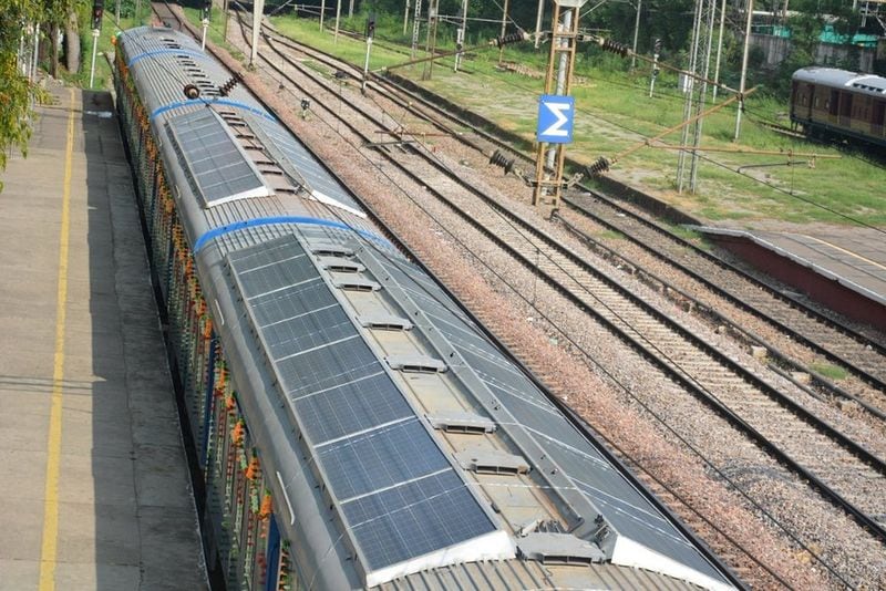 Solar Panel-Sheathed Trains