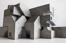 Cubist Concrete Sculptures